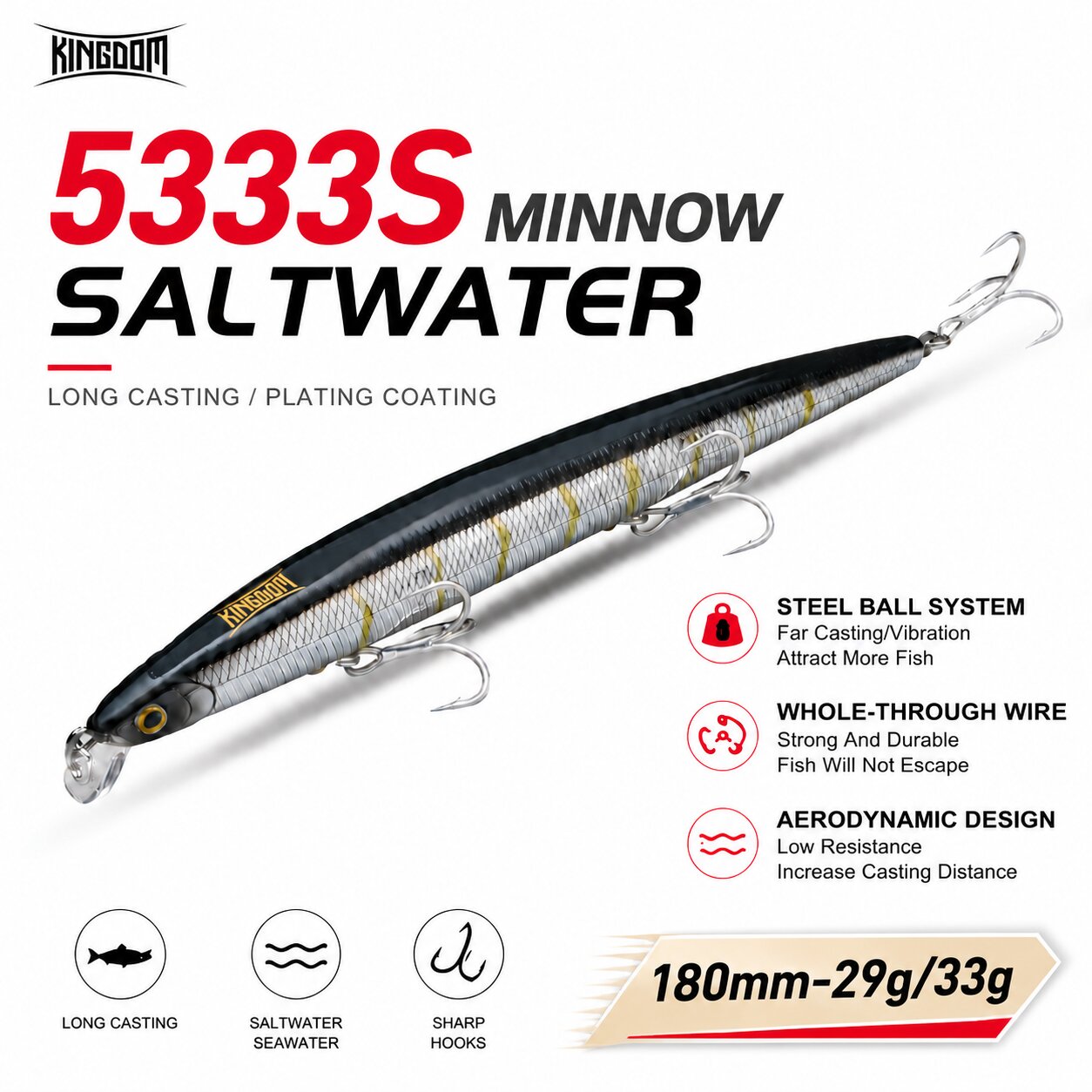 Fishing Lure Swimbait - طعم صيد صناعي Kingdom Isca بطول