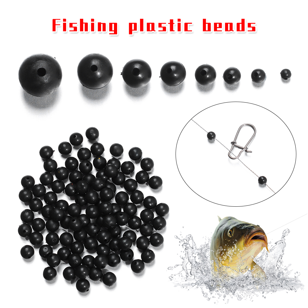 Fishing Lure Accessories - 100 قطعة/الوحدة الصيد الخرز الفضاء سدادة