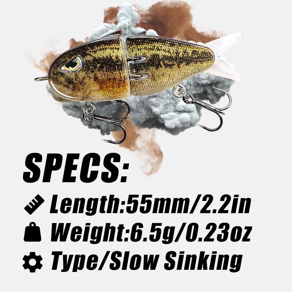 B & U بطيئة غرق الصيد إغراء 55 - مراجعة Fishing Lure Popper وسعره