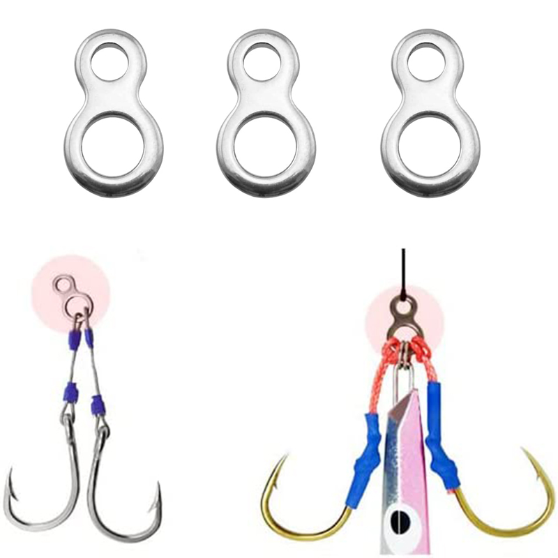 10-50 قطعة الفولاذ المقاوم للص - مراجعة Fishing Lure Accessories وسعره