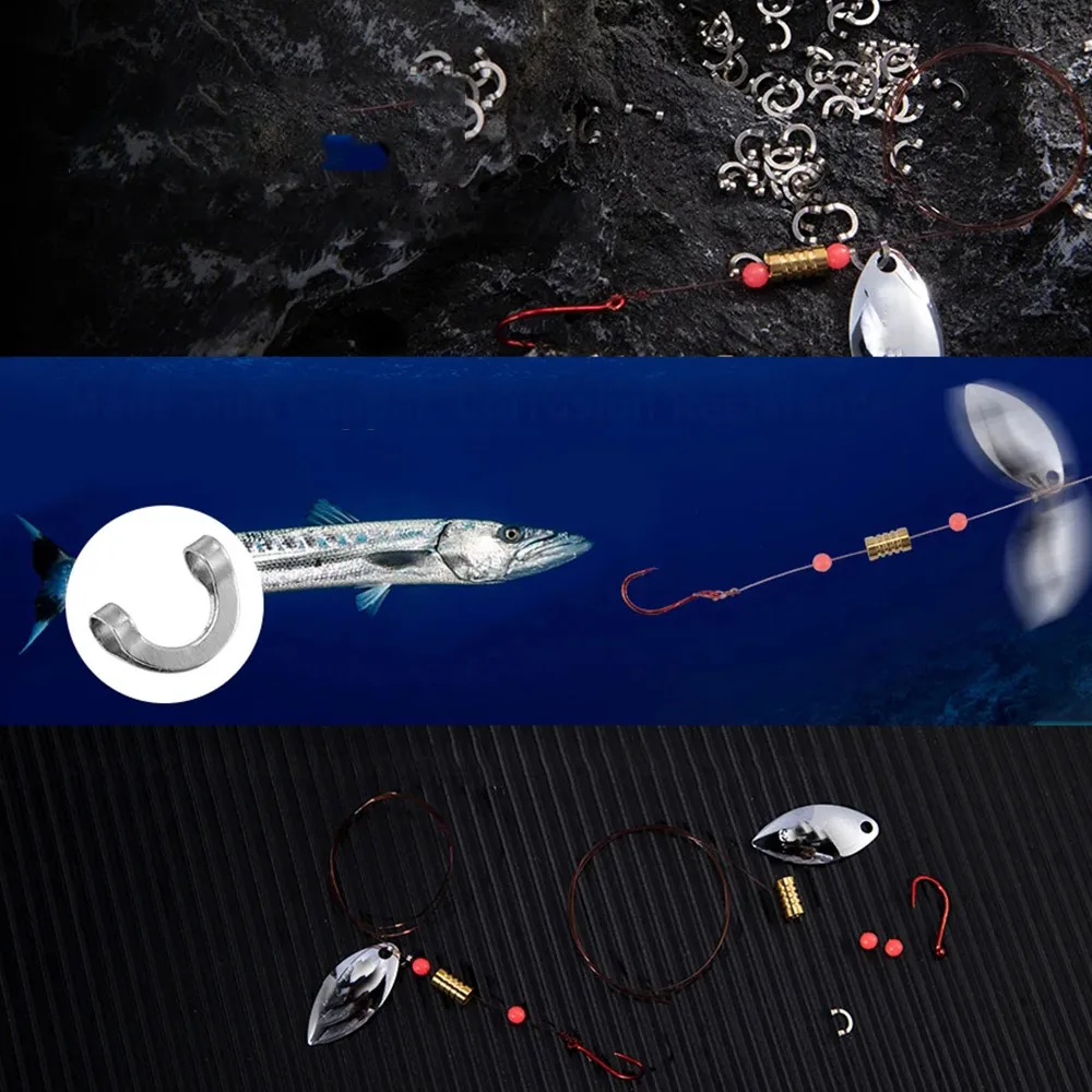 100 قطعة الصيد U على شكل مقاطع - مراجعة Fishing Lure Spinnerbait وسعره
